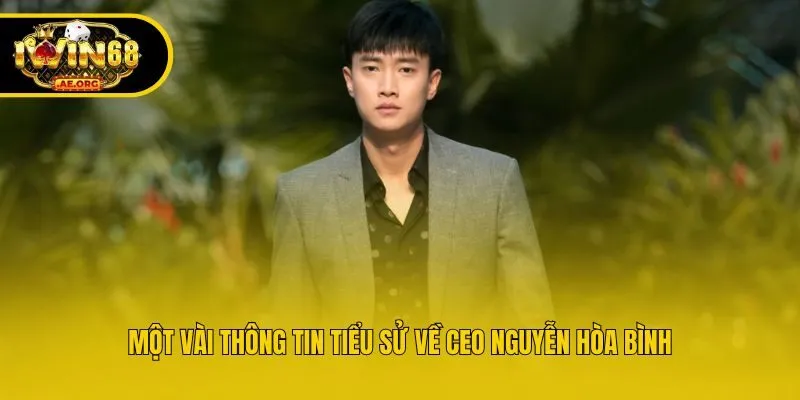 Một vài thông tin tiểu sử về CEO Nguyễn Hòa Bình